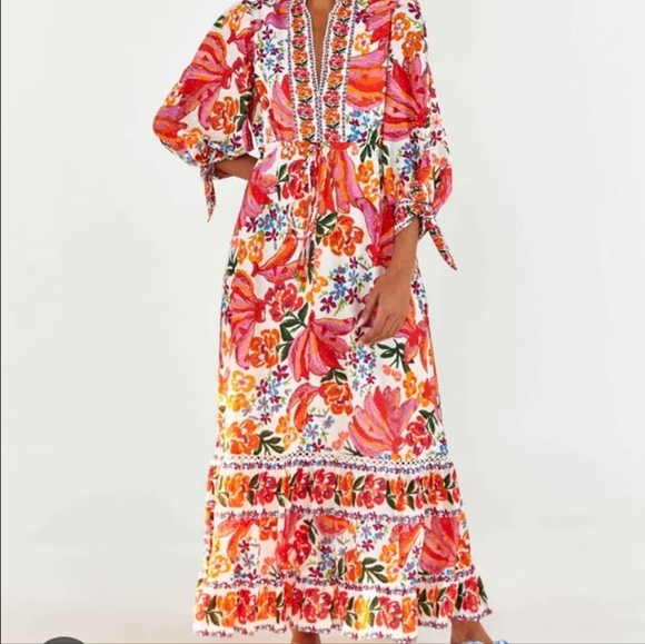 Farm Rio Spring Bananas Maxi Dress - Picture 2 of 11